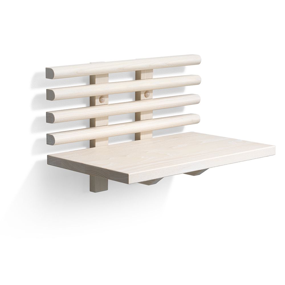 Zana sängbord med hylla i vitoljad ask