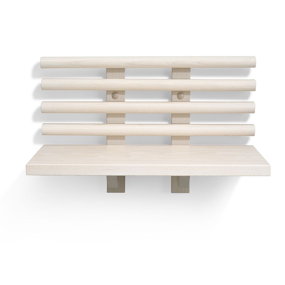 Zana sängbord med hylla i vitoljad ask